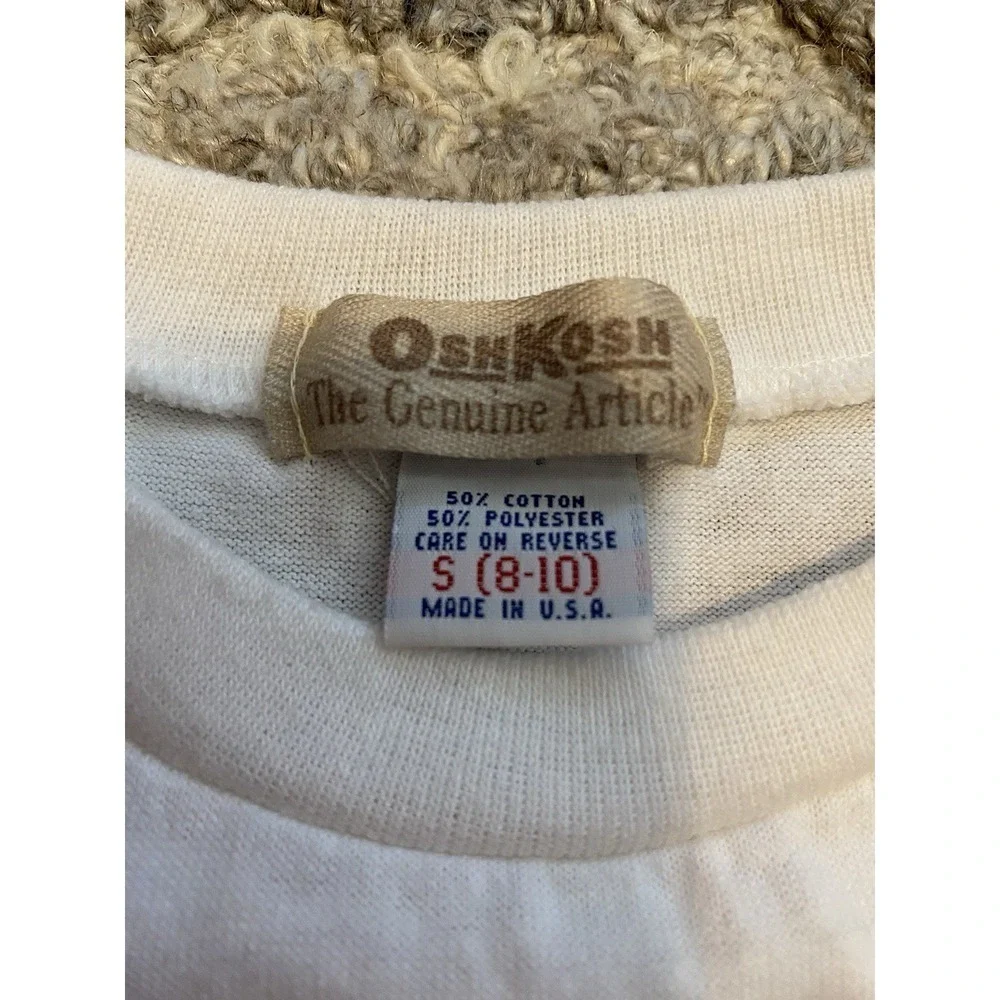 Vintage Oshkosh Tee Shirt Cars Boys Small 8 10 Nick Wash 90s Made USA